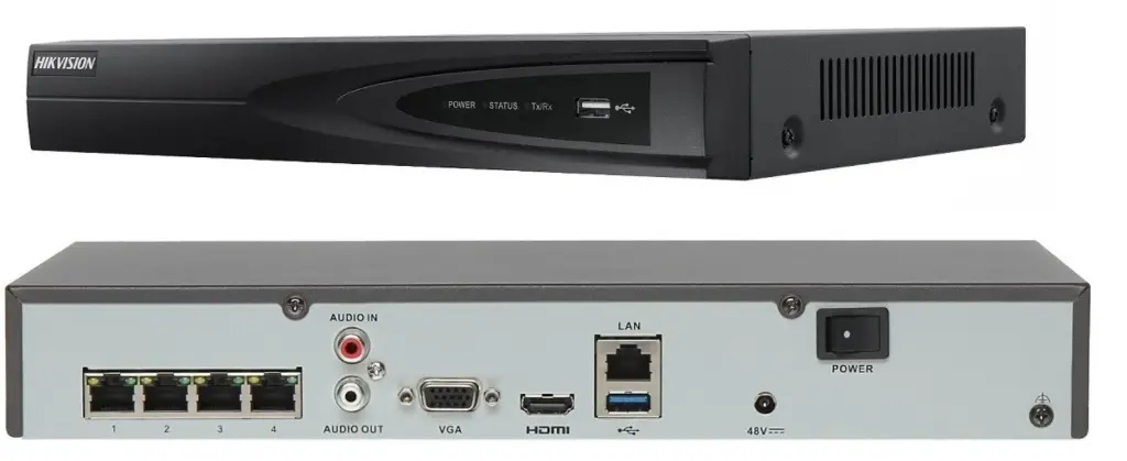 Hikvision NVR DS-7604NI-Q1/4P 4CH 4K PoE Switch