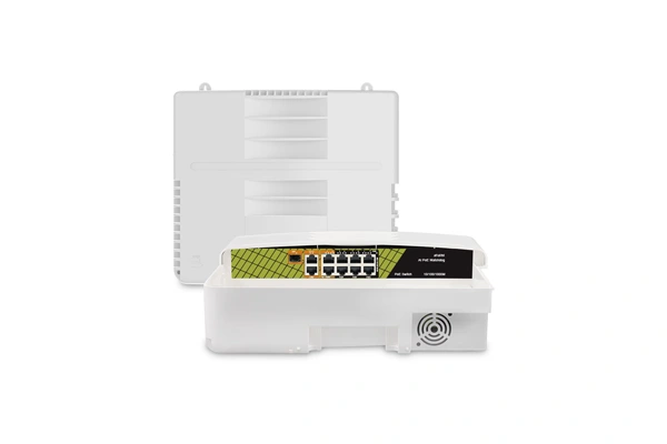 Genata P4804F6 Waterproof 8FastEthernet-Poe Switch, 2Gigabit Uplink - 1SFP