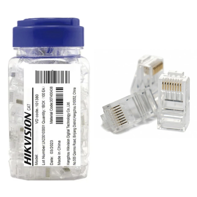 Hikvision DS-1M6UA-15U CAT6 RJ45 Crystal 100Pcs