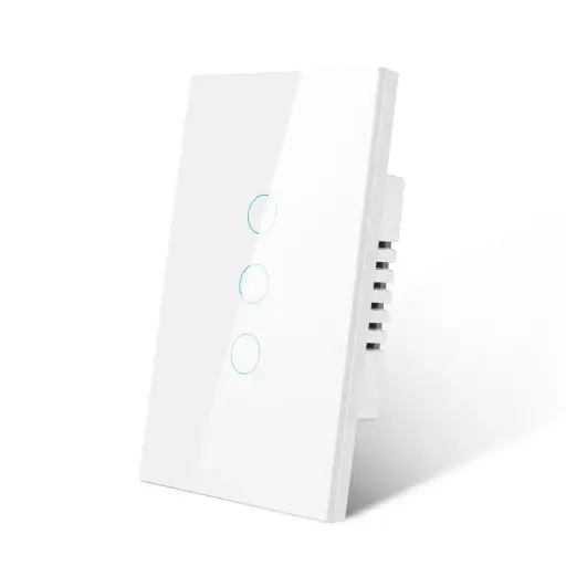 Tuya 3 Gang Smart Light Switch, White, Wi-Fi